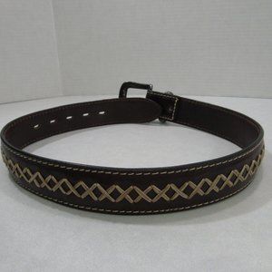 Avignon Genuine Leather Belt Buckle Woven Western